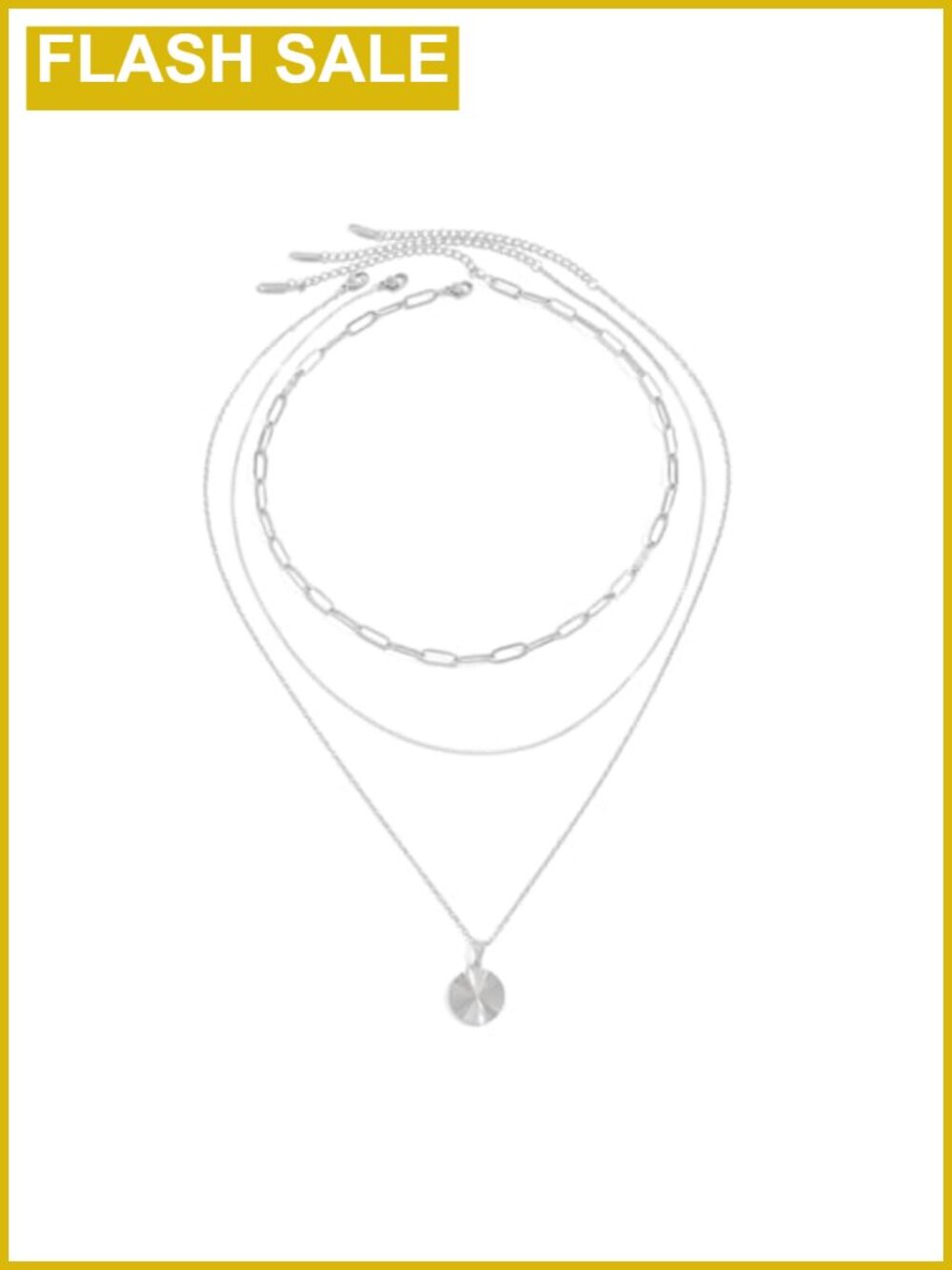 18K Gold Plated Layered Necklace Set Paperclip Chain Choker Dainty Jewelry